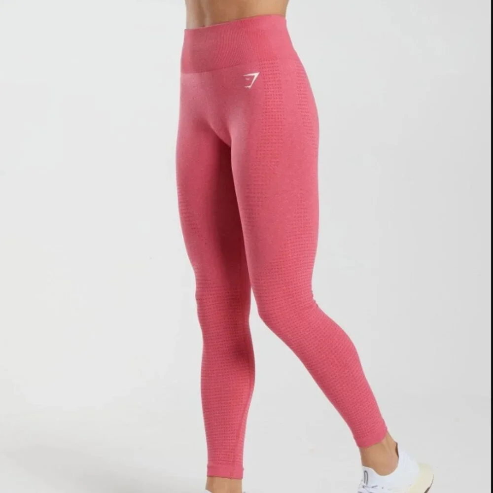 Gymshark Women's Vital Leggings Size M Pink Seamless Compression Gym Yoga Run - Picture 3 of 13
